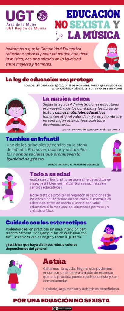 Folleto UGT Por una educacion No Sexista
