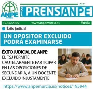 180625 OPOSITOR EXCLUIDO PUEDE EXAMINARSE